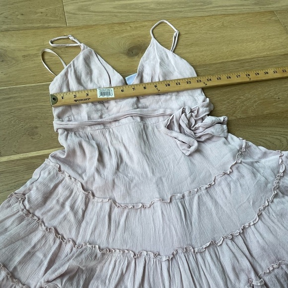 Selfie Leslie Jocelyn Cami strap waist tie frill dress medium - Picture 9 of 13